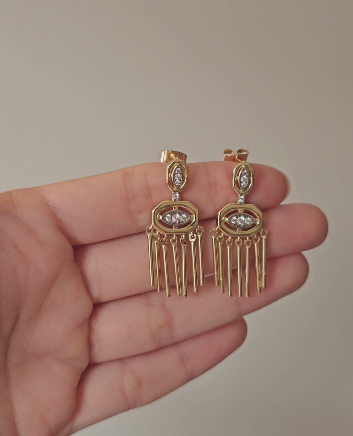 Cleopatra's Eye Fringe Earrings