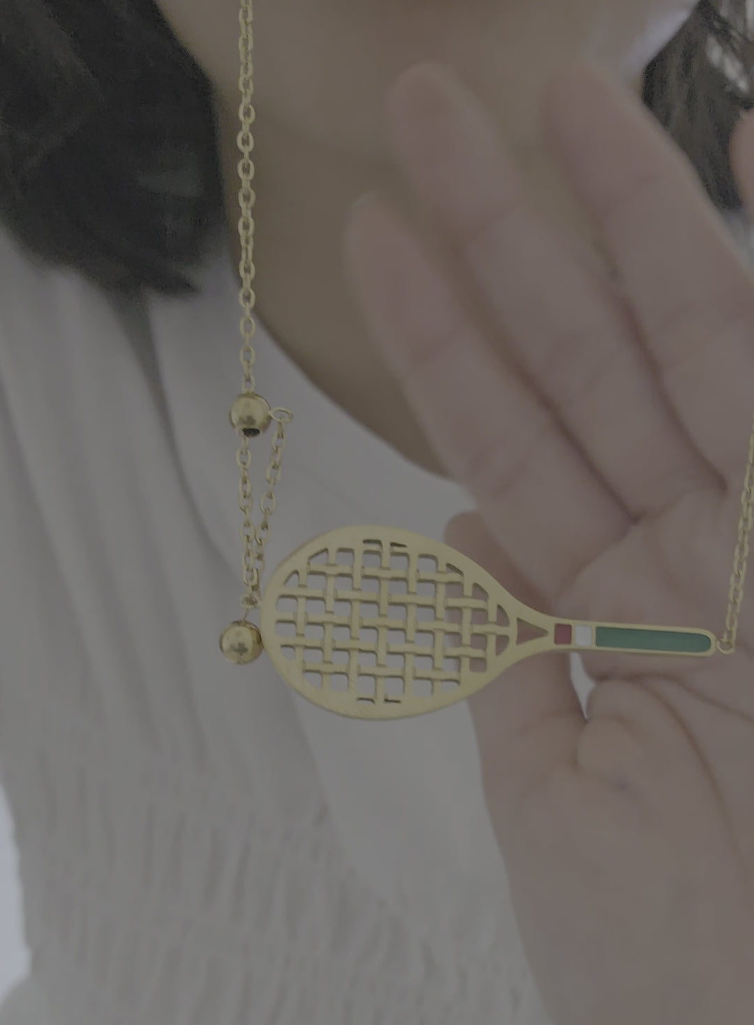 Tennis Racket Necklace