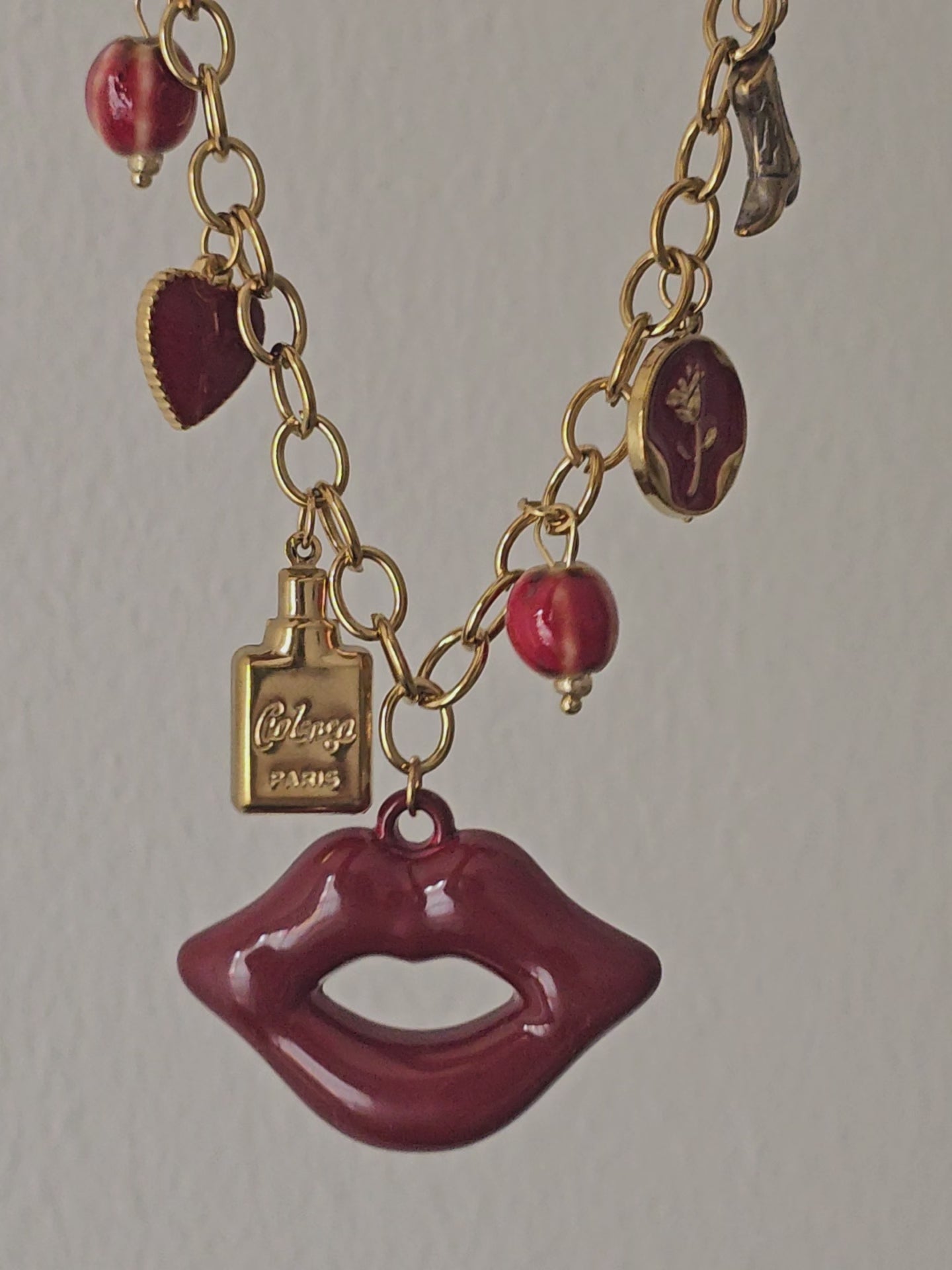 Parisian Kiss Charm Necklace