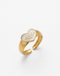 Aura Heart Signet Ring