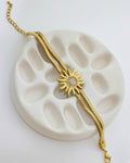 Golden Solis Double-Snake Bracelet