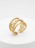 The Pearl Aura Adjustable Ring