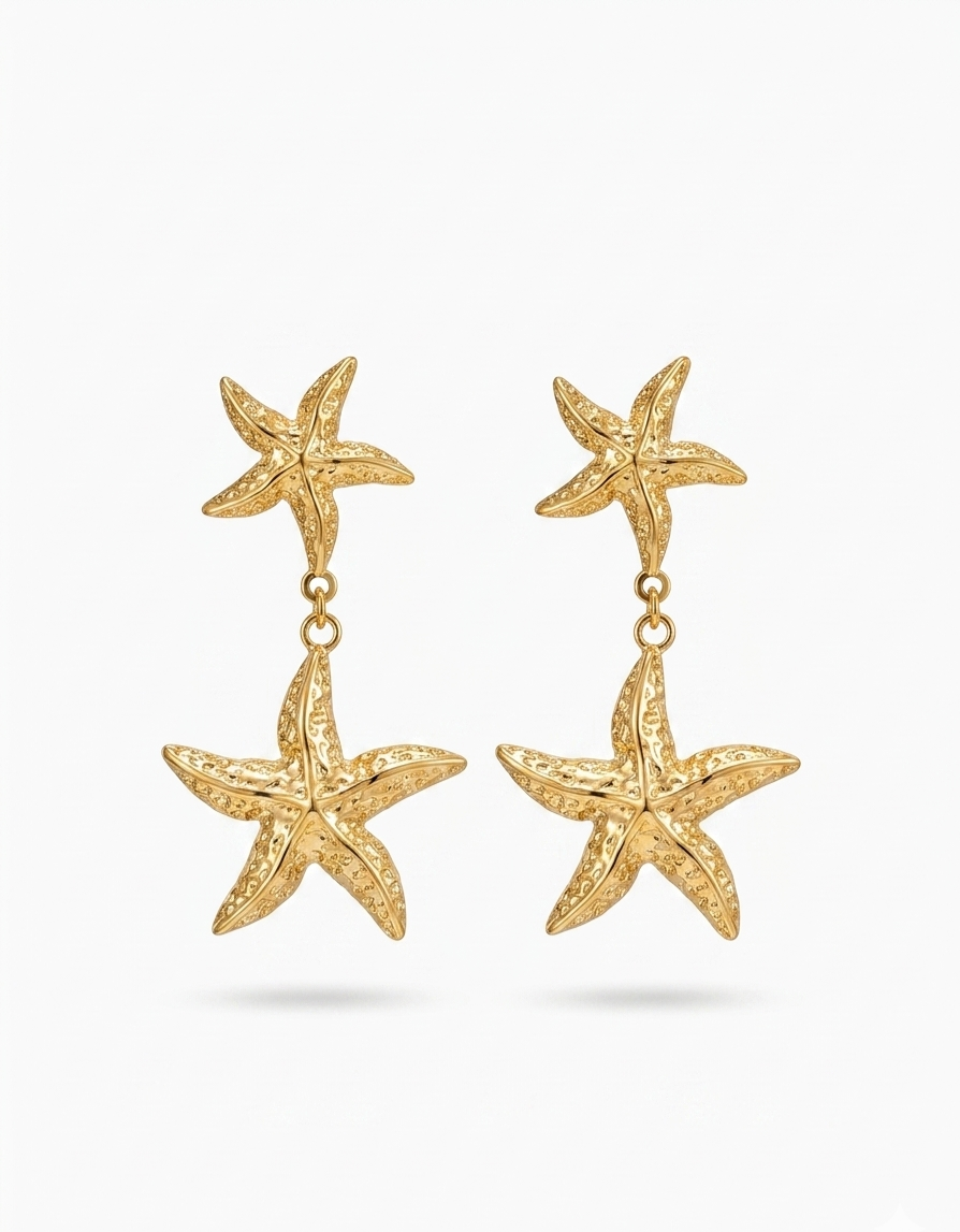 Stellar Starfish Drop Earrings