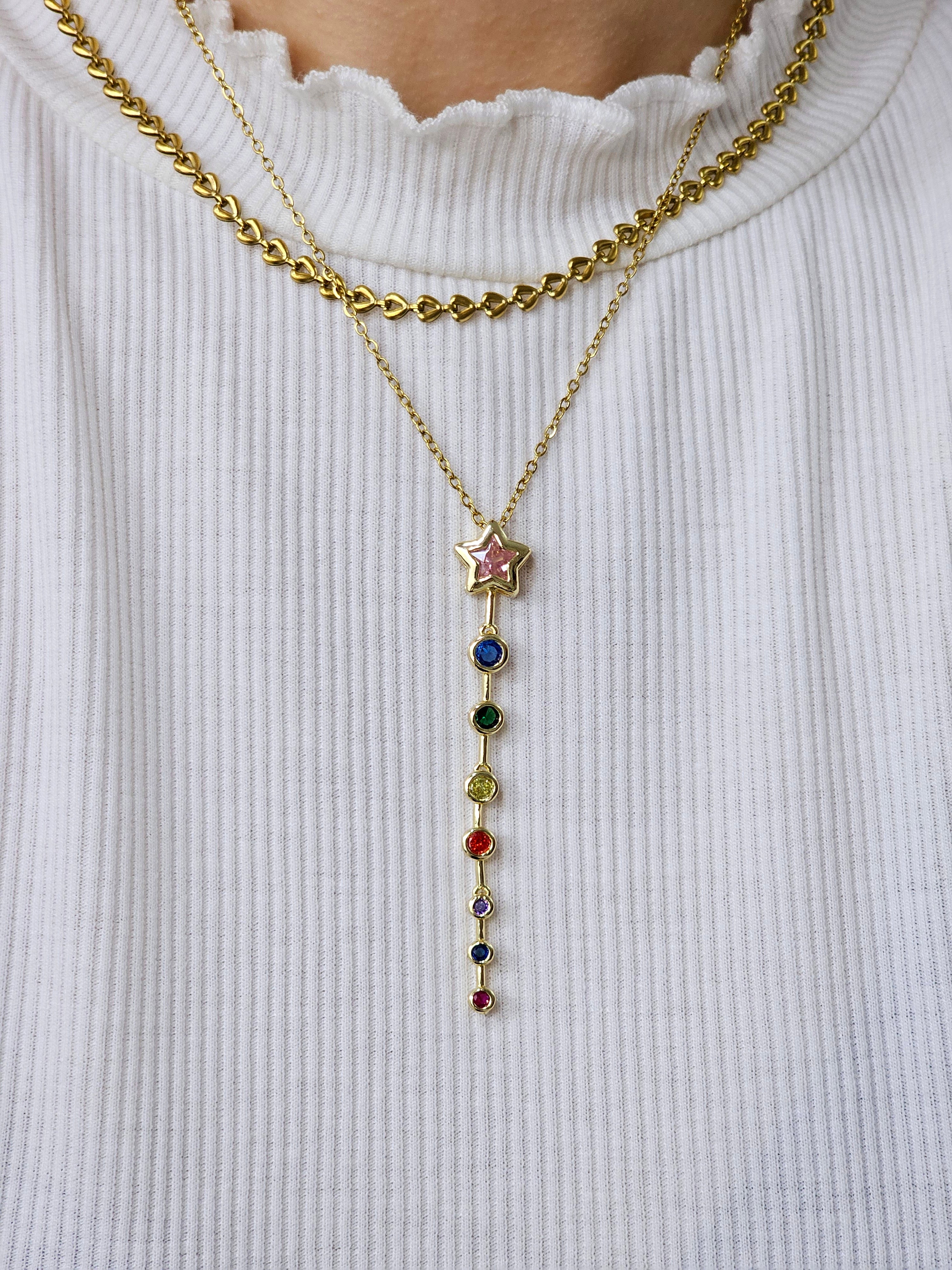 Chroma Starburst Drop Necklace