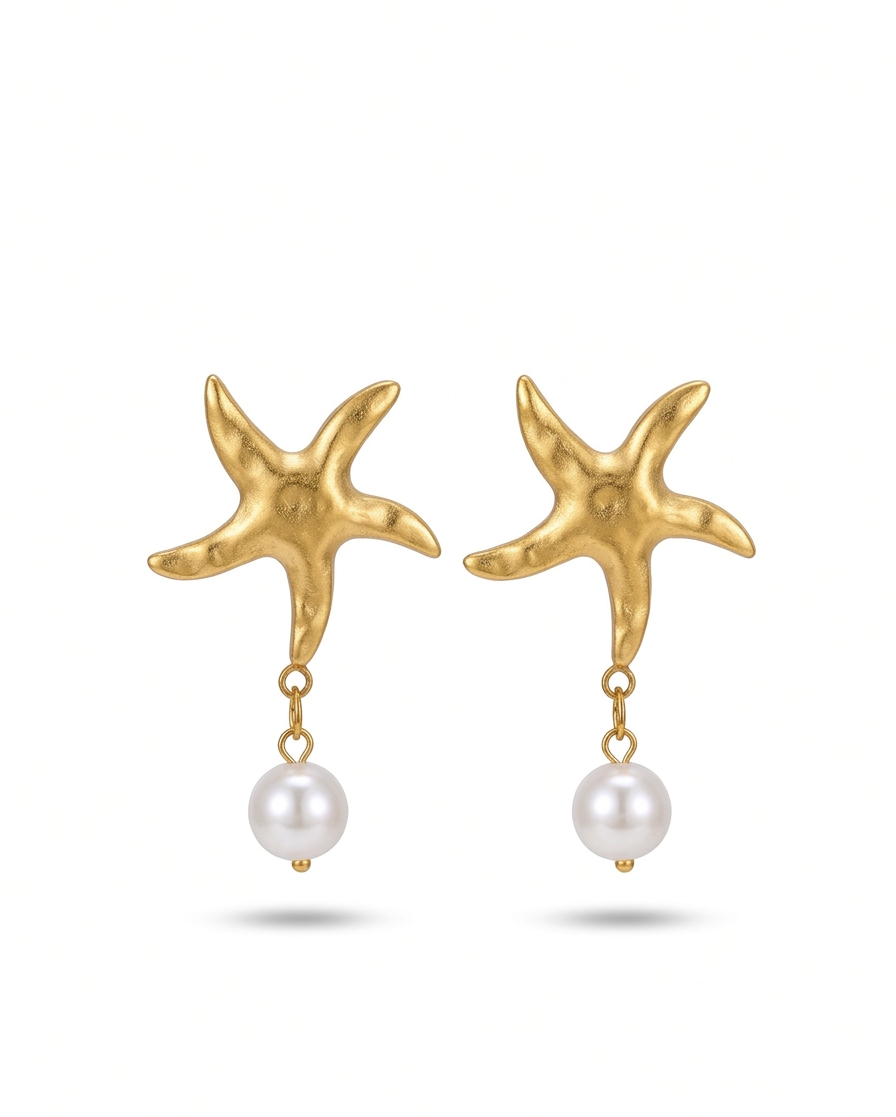 Neptune Pearl Drop Earrings