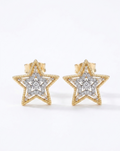 Nova Gold-Plated Star Studs