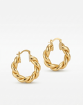 twisted hoop earrings
