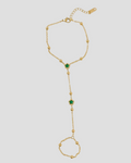 Elegant Emerald Star Hand Chain
