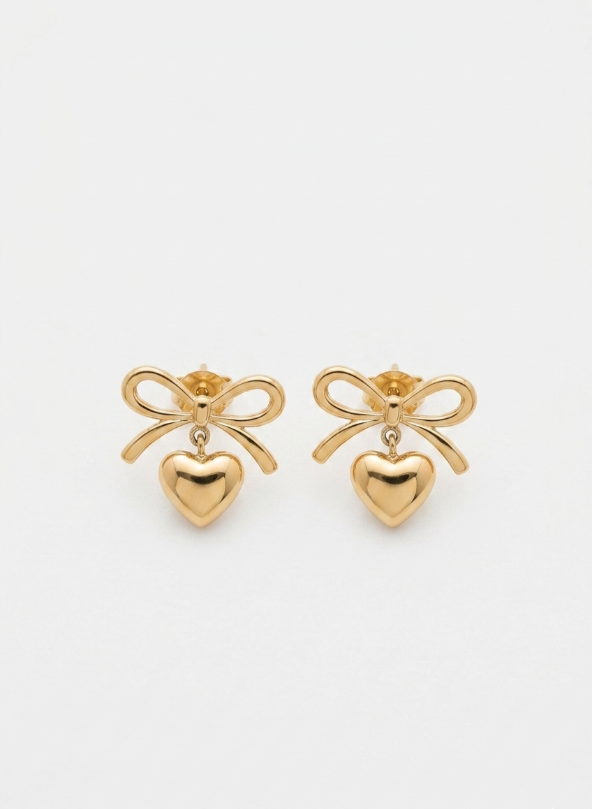 Timeless Bow & Heart Earrings