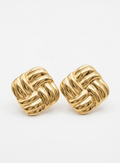 Twisted Gold Knot Earrings