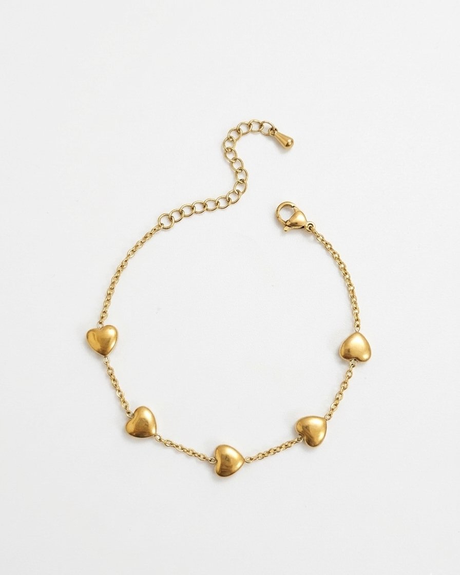 The Golden Glow Heart Bracelet