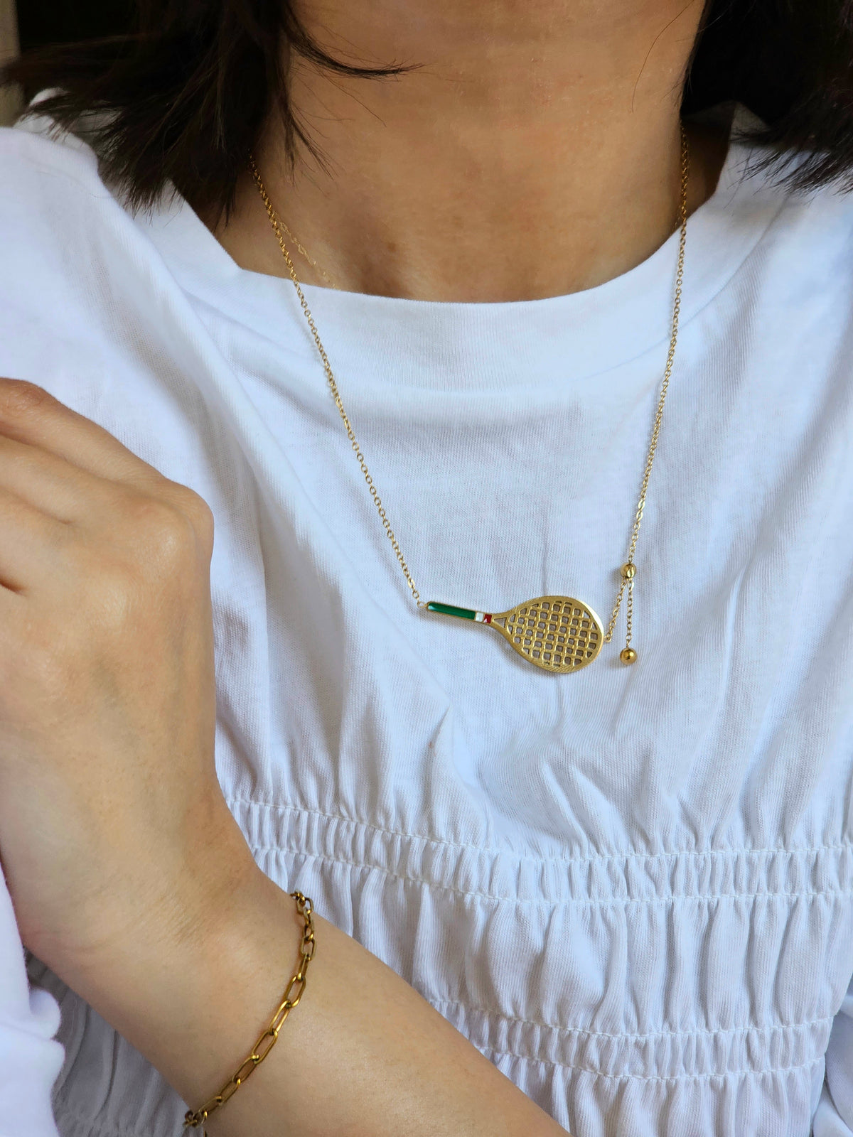Tennis Racket Necklace