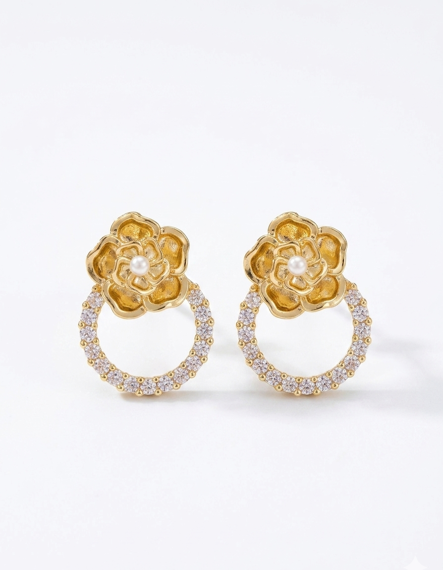 Floral Filigree Studs