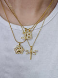 The "18" Crystal Emblem Necklace