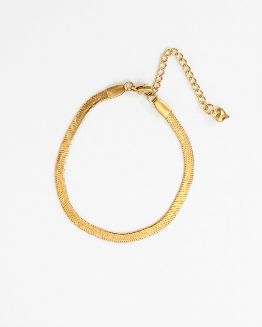 Liquid Gold Herringbone Chain