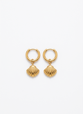 stunning Golden Seashell Hoops