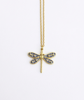 Floral Dragonfly Necklace