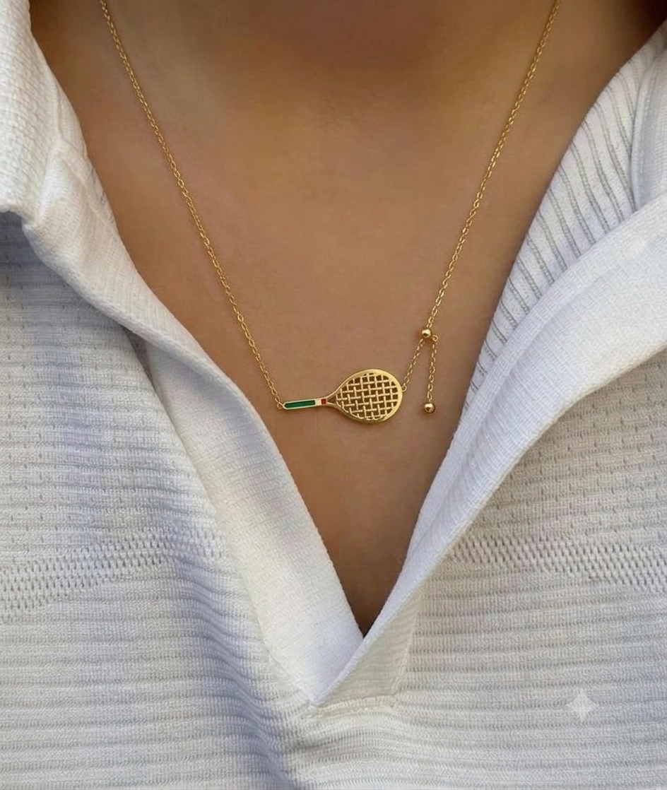 Tennis Racket Necklace