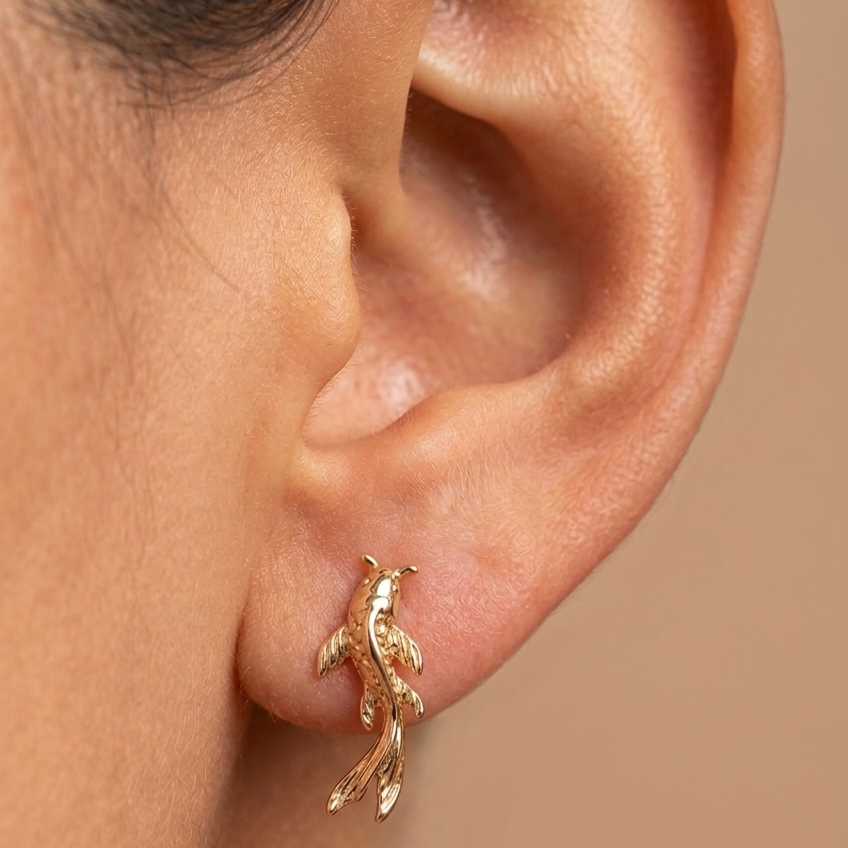 Koi Fish Stud Earrings