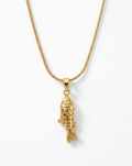 Golden Koi Fish Pendant Necklace