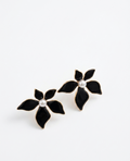 Midnight Pearl Flower Earrings