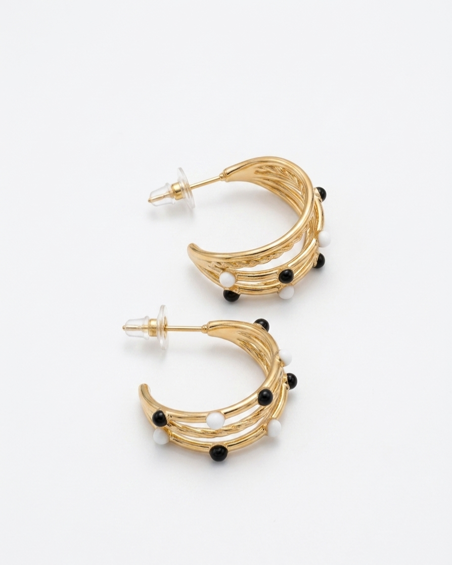 Monochrome Quad Hoops