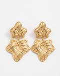 Verdant Cascade: Textured Ivy Leaf Drop Earrings
