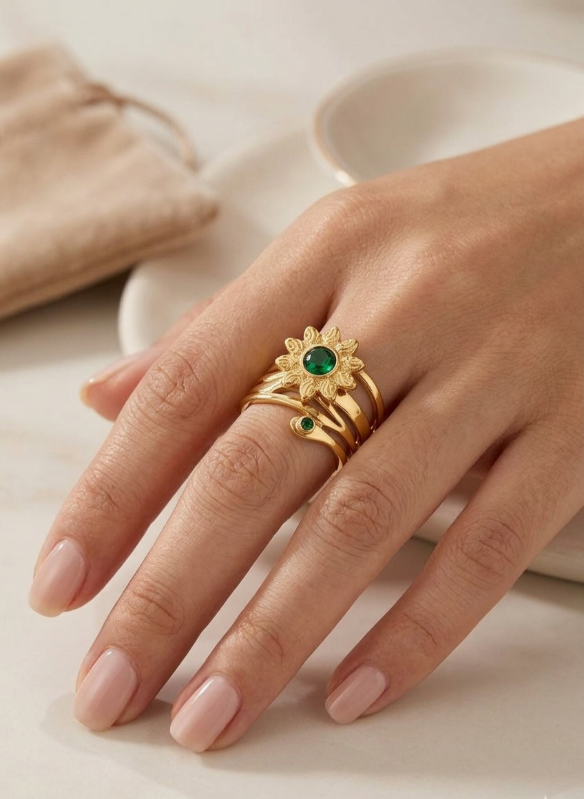 Celestial Sunburst Ring