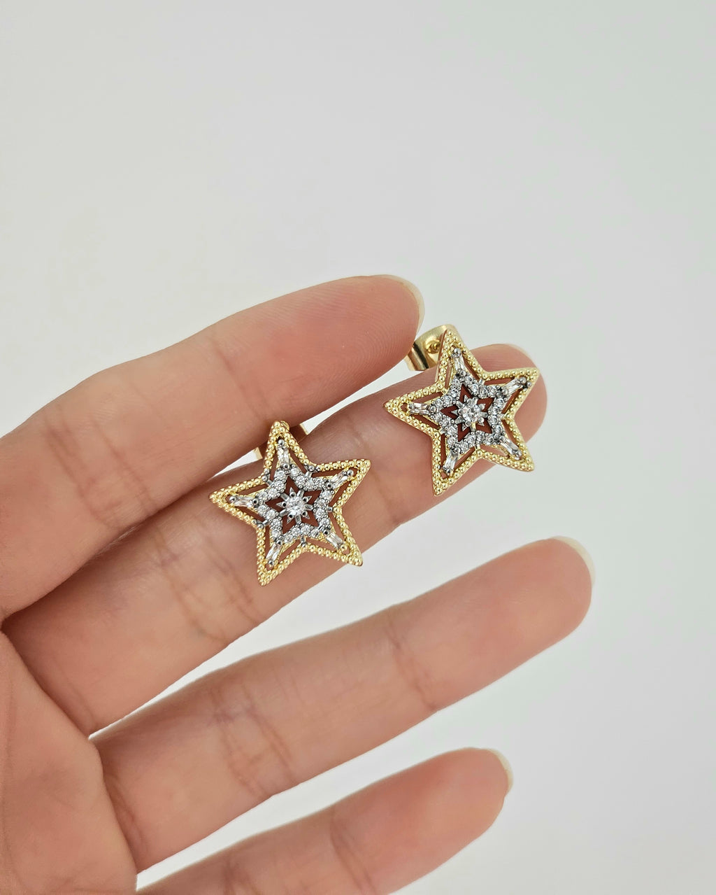 Nova Gold-Plated Star Studs