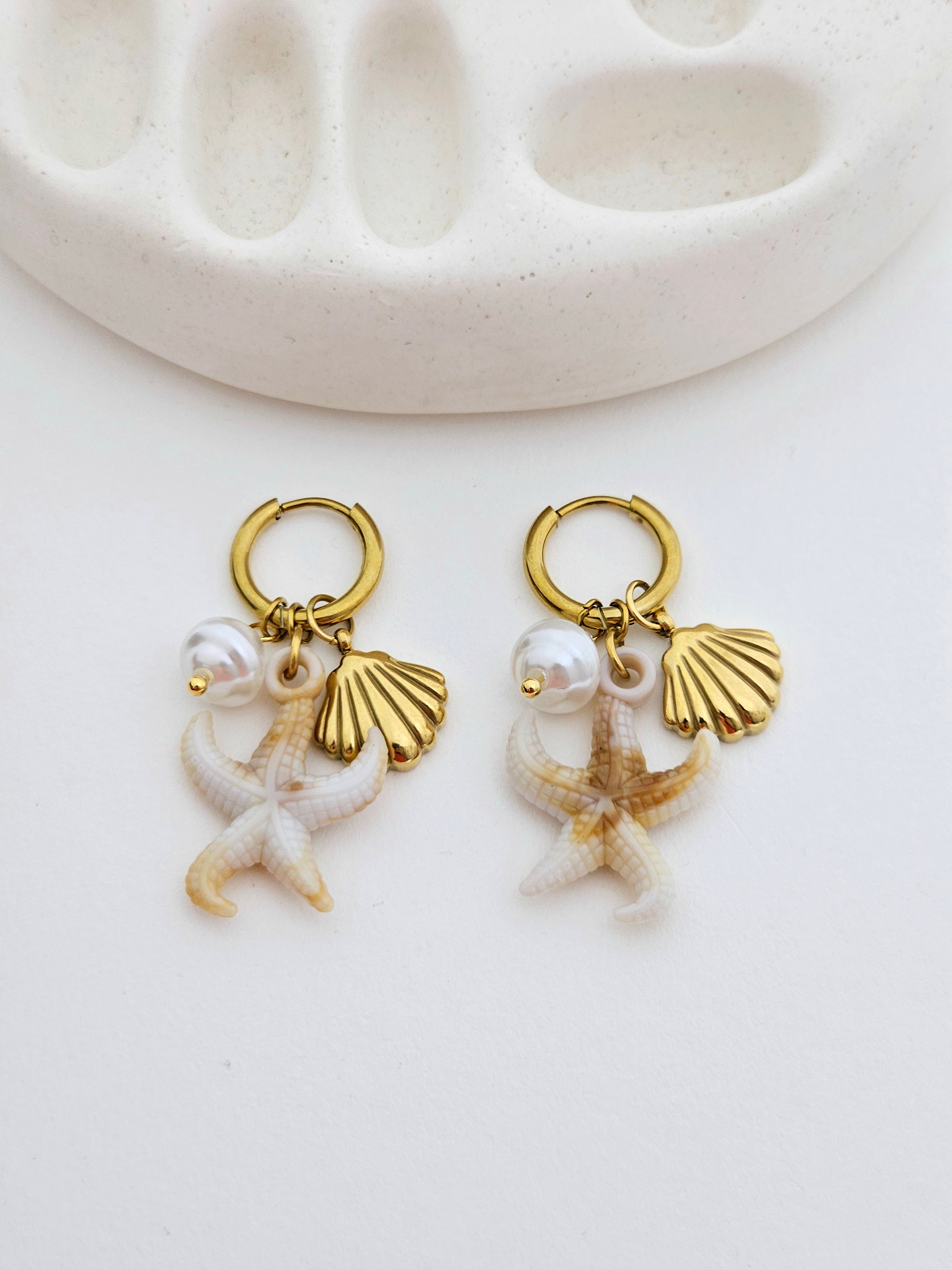 The Siren’s Treasure Huggie Hoops