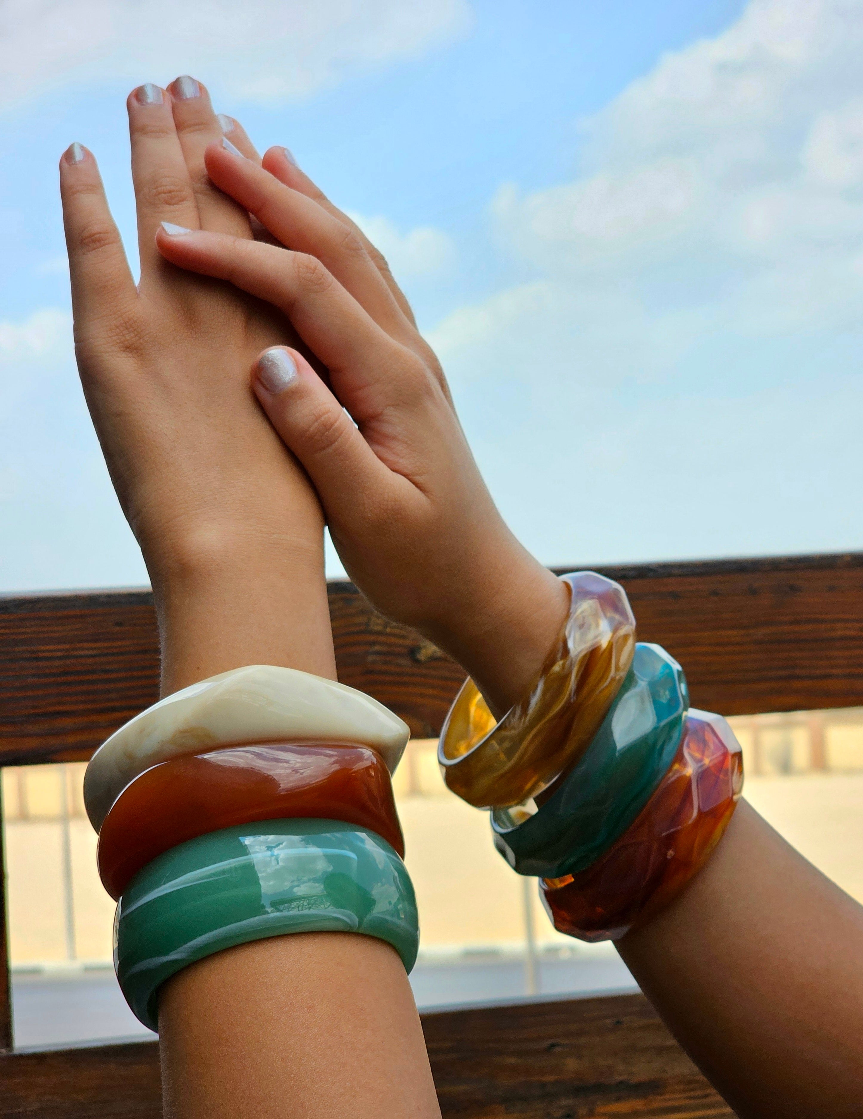 Serene Sage Marble Bangle