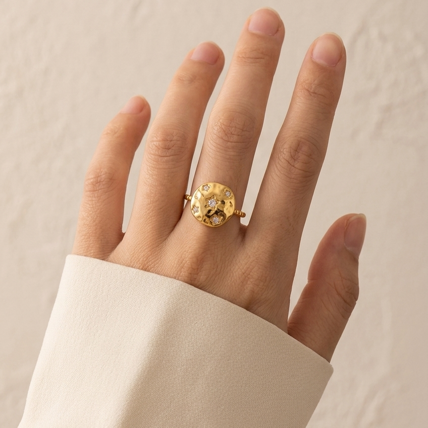 Nova Hammered Ring