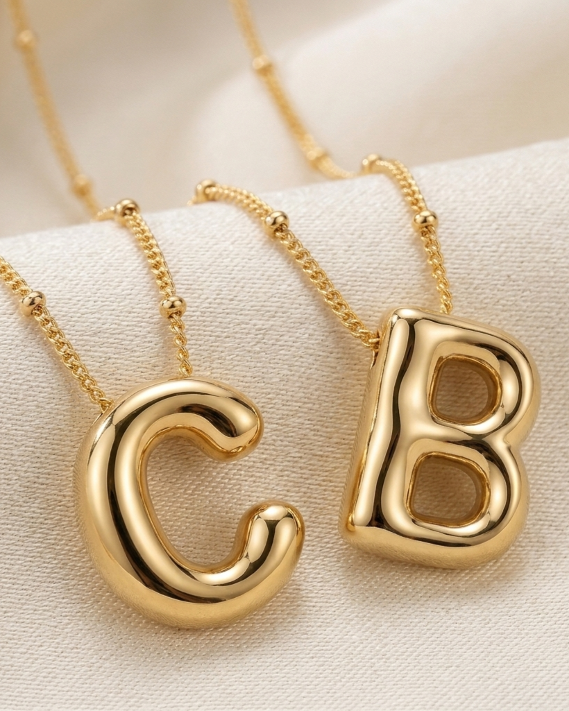 The Bubble Initial Necklace