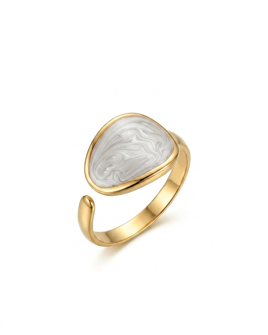 The Ivory Swirl Ring