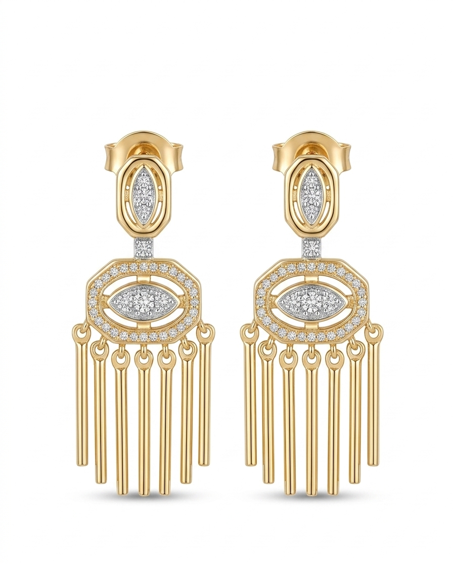 Cleopatra's Eye Fringe Earrings