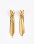 Golden Waterfall Tassel Earrings