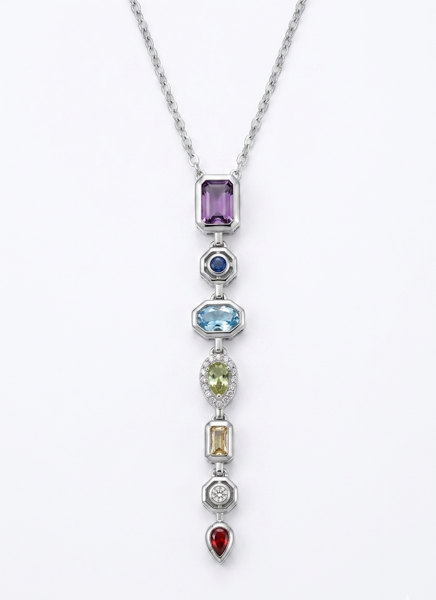 The Astraea Rainbow Drop Necklace