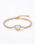 The Iridescent Heart Tennis Bracelet