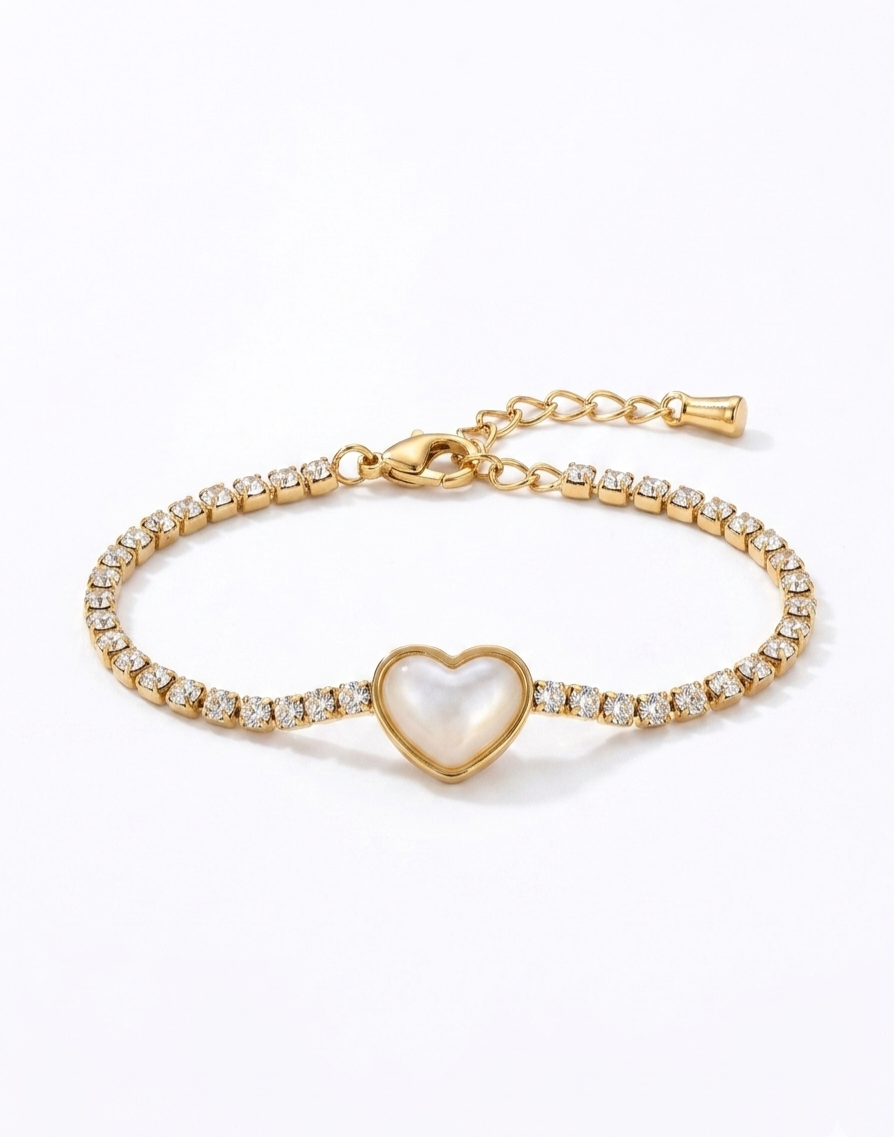 The Iridescent Heart Tennis Bracelet