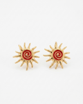 The Golden Sunburst Swirl Earrings