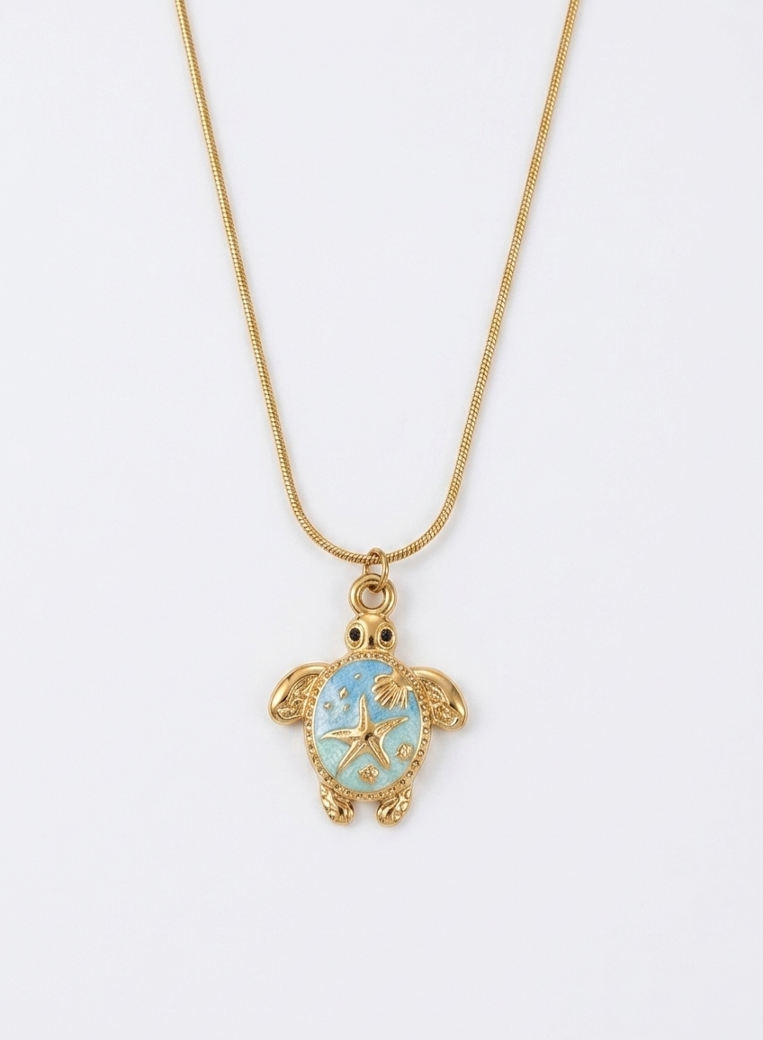 The Azure Turtle Pendant