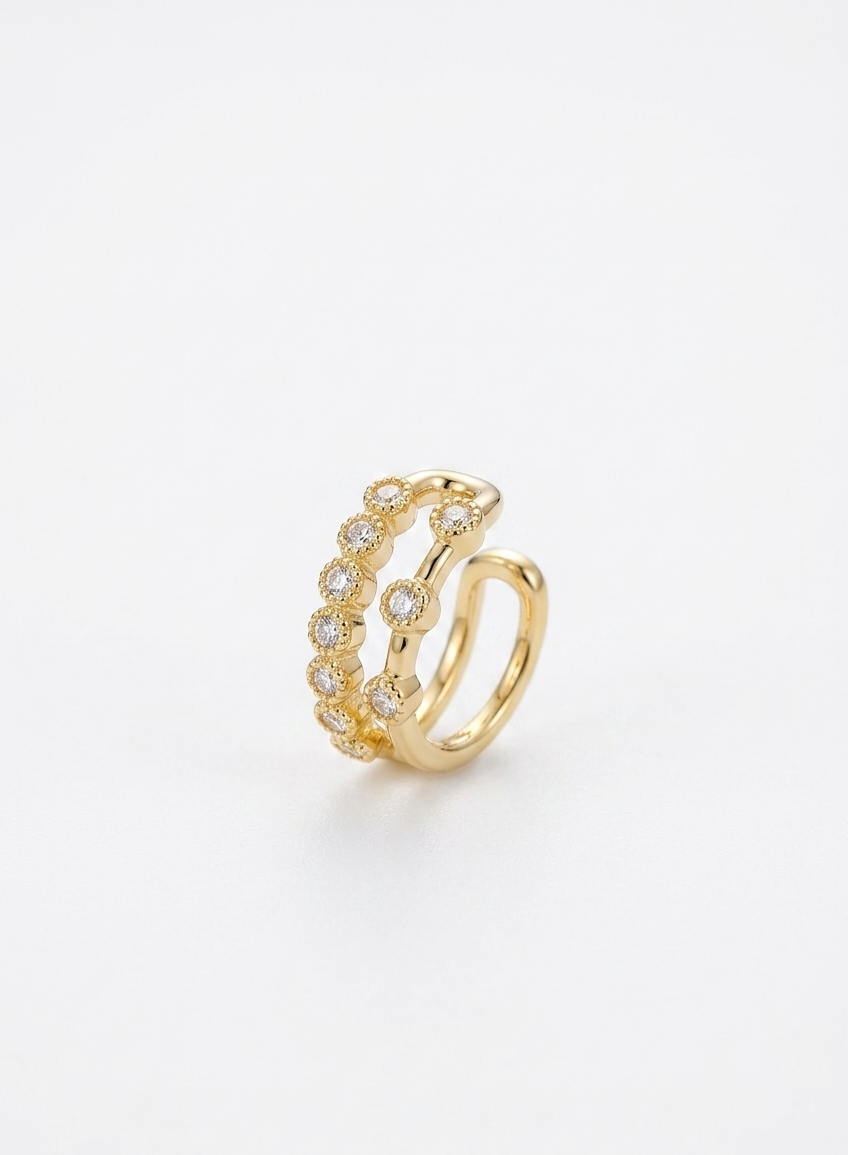 Aura Double Hoop Ear Cuff