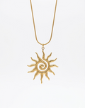 Celestial Swirl Sun Necklace