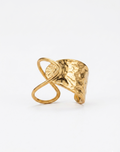The Luna Hammered Cuff & Wire Ring