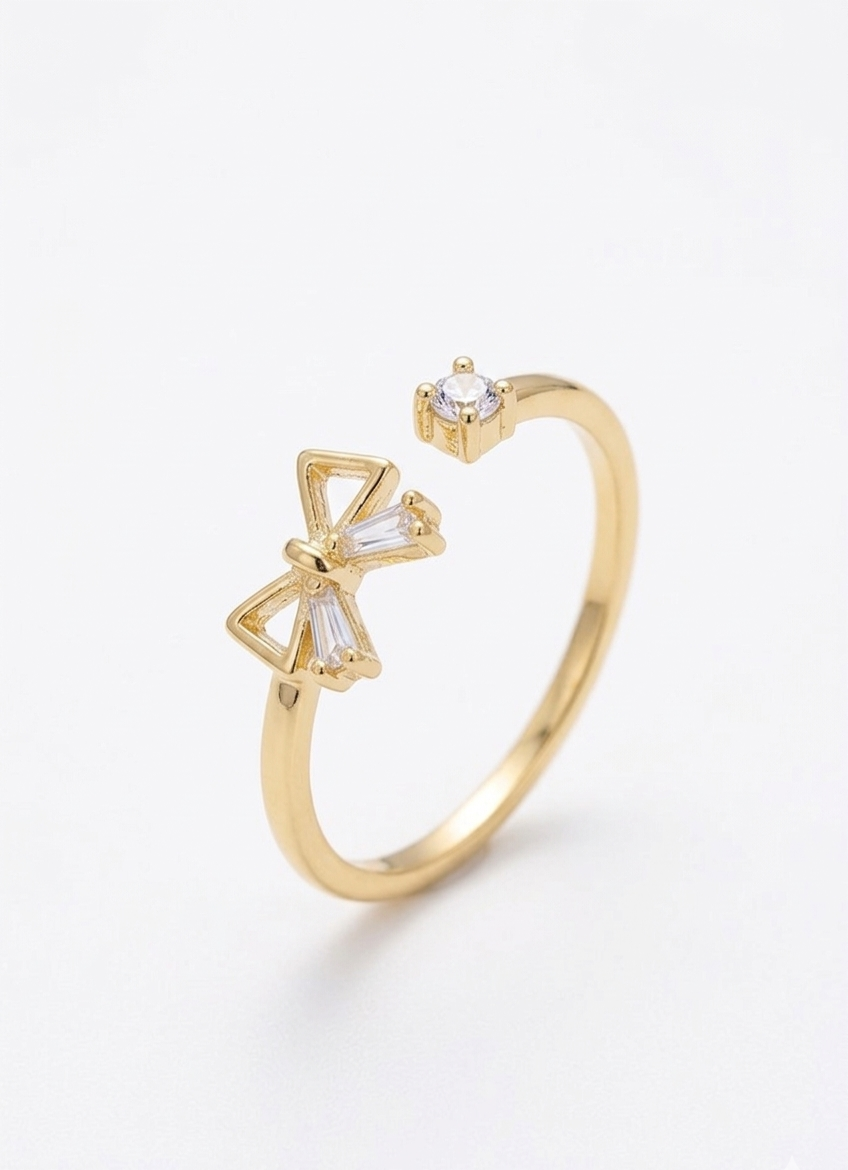 Petit Bow Open Ring
