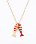 The Twin Fish Enamel Necklace