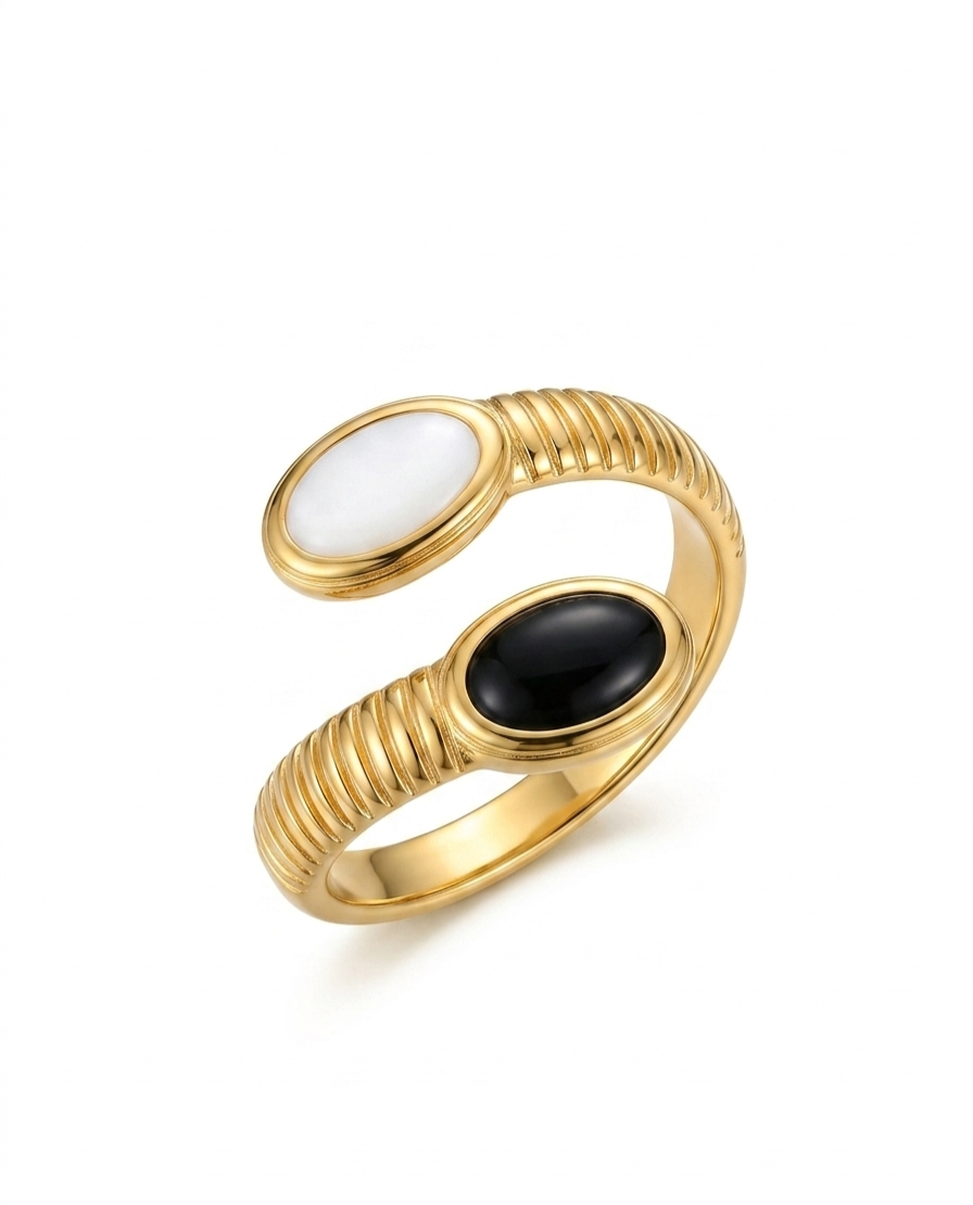 Aura Dual-Stone Open Ring