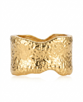 Sunshine Waves Hammered Gold Bangle