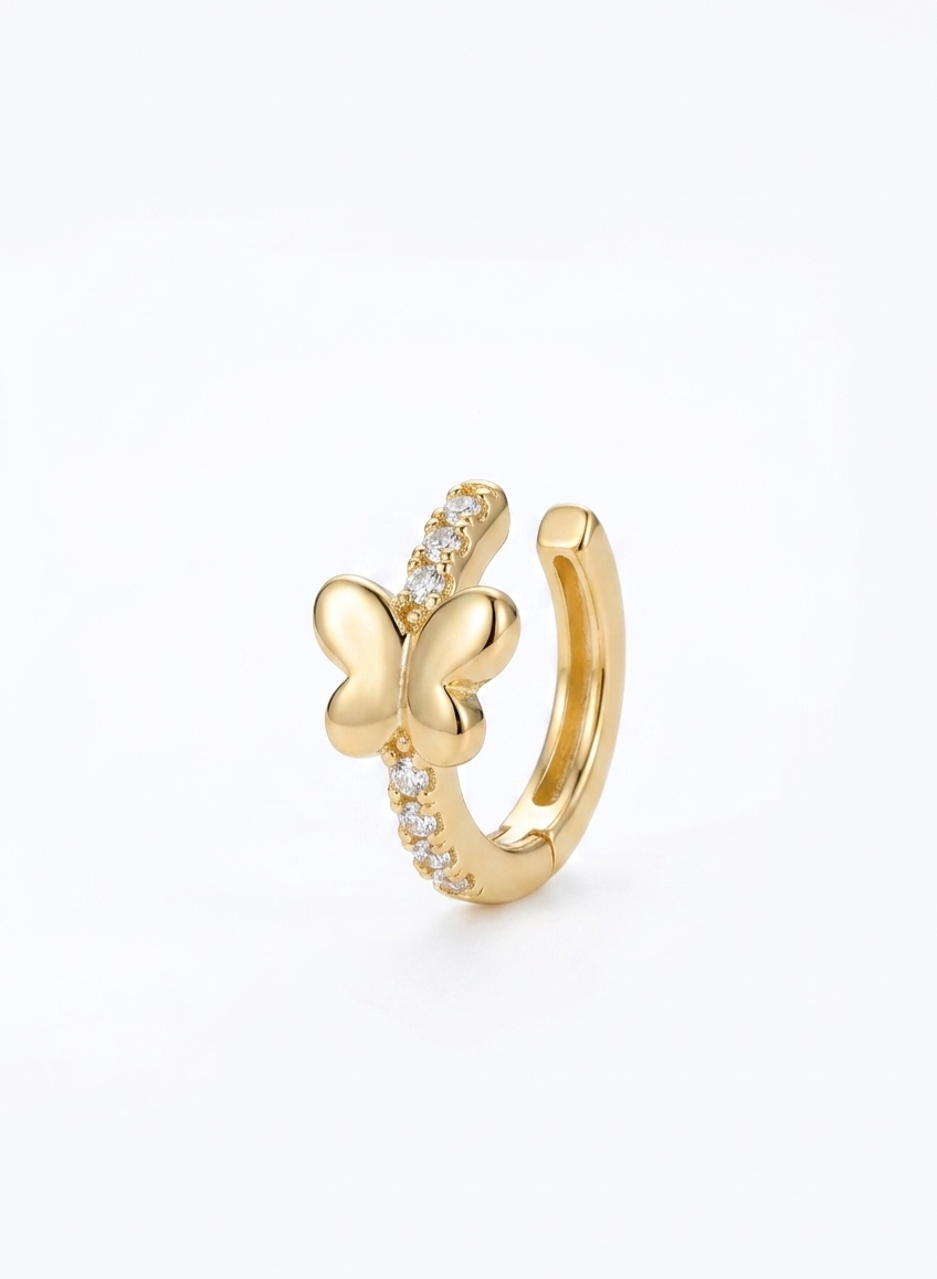 Golden Butterfly Shimmer Ear Cuff