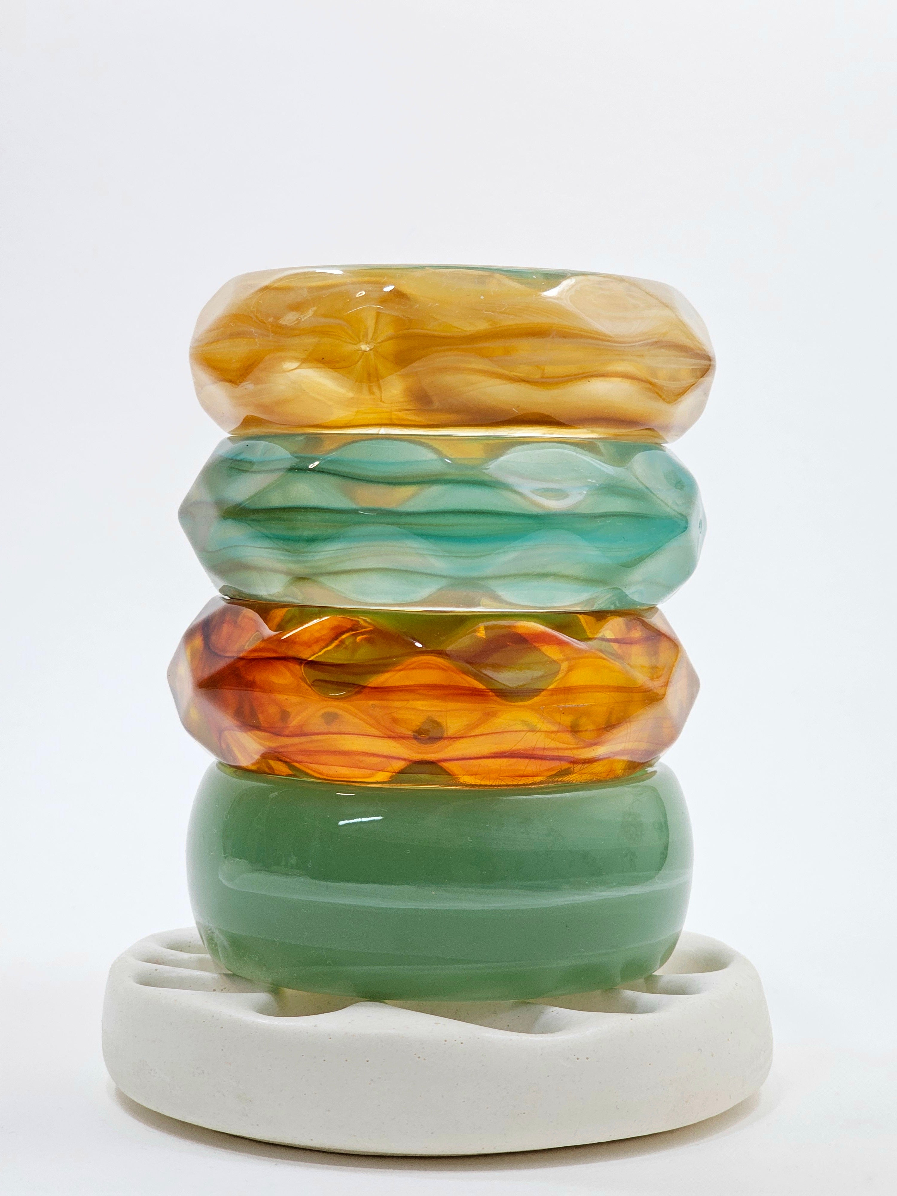 Serene Sage Marble Bangle